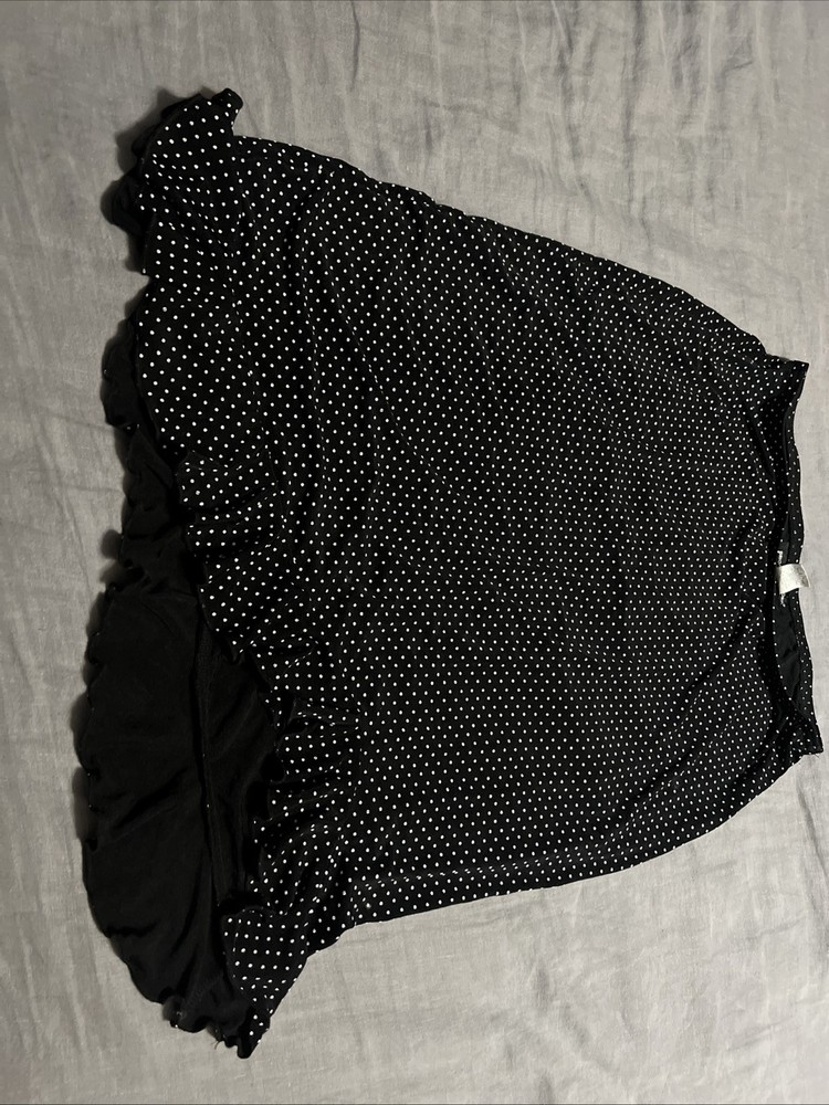 Black Polkadot Skirt
