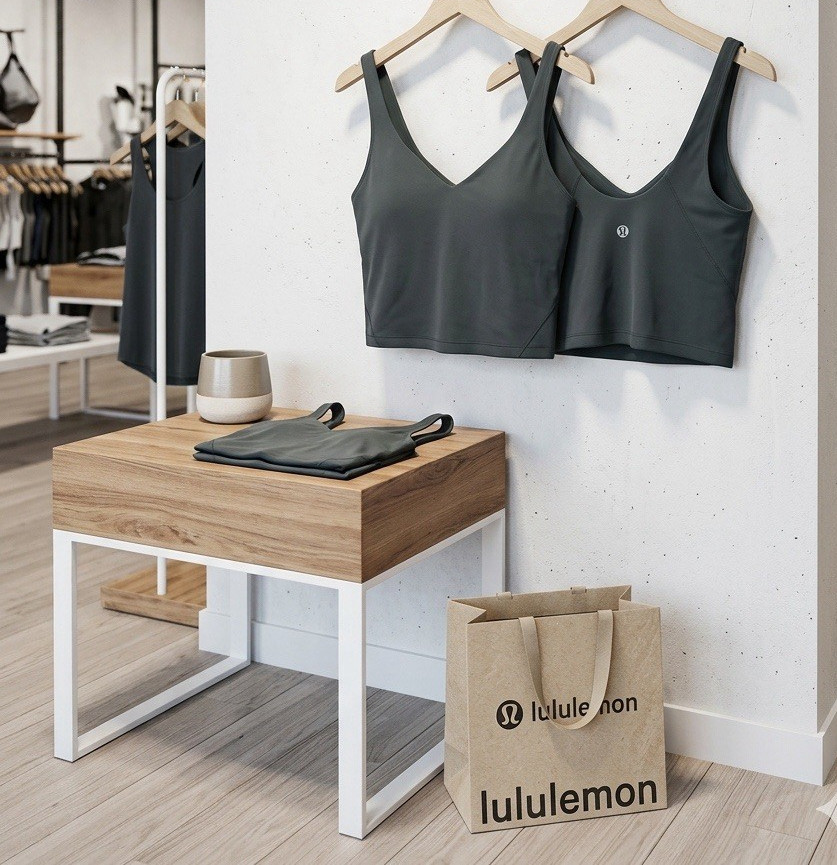 Lululemon Women’s Gray Longline Sports Bra Crop Top Pullover Logo Size M