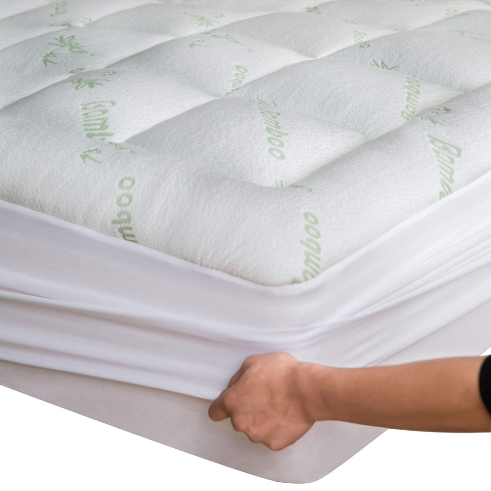 Viscose Made from Bamboo Queen Mattress Topper - Thick Cooling Breathable Pil...