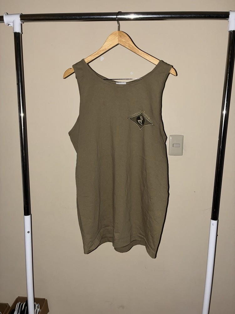Vintage Hawaiian Legends Graphic Tank Top Size XL Olive Color