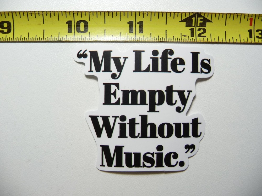 Music Lover Decal Sticker for Musicians and Band Fans