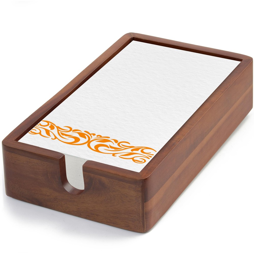 Acacia Wood Hand Towel Holder Tray for Paper Guest Napkins 10x6 inch  -image