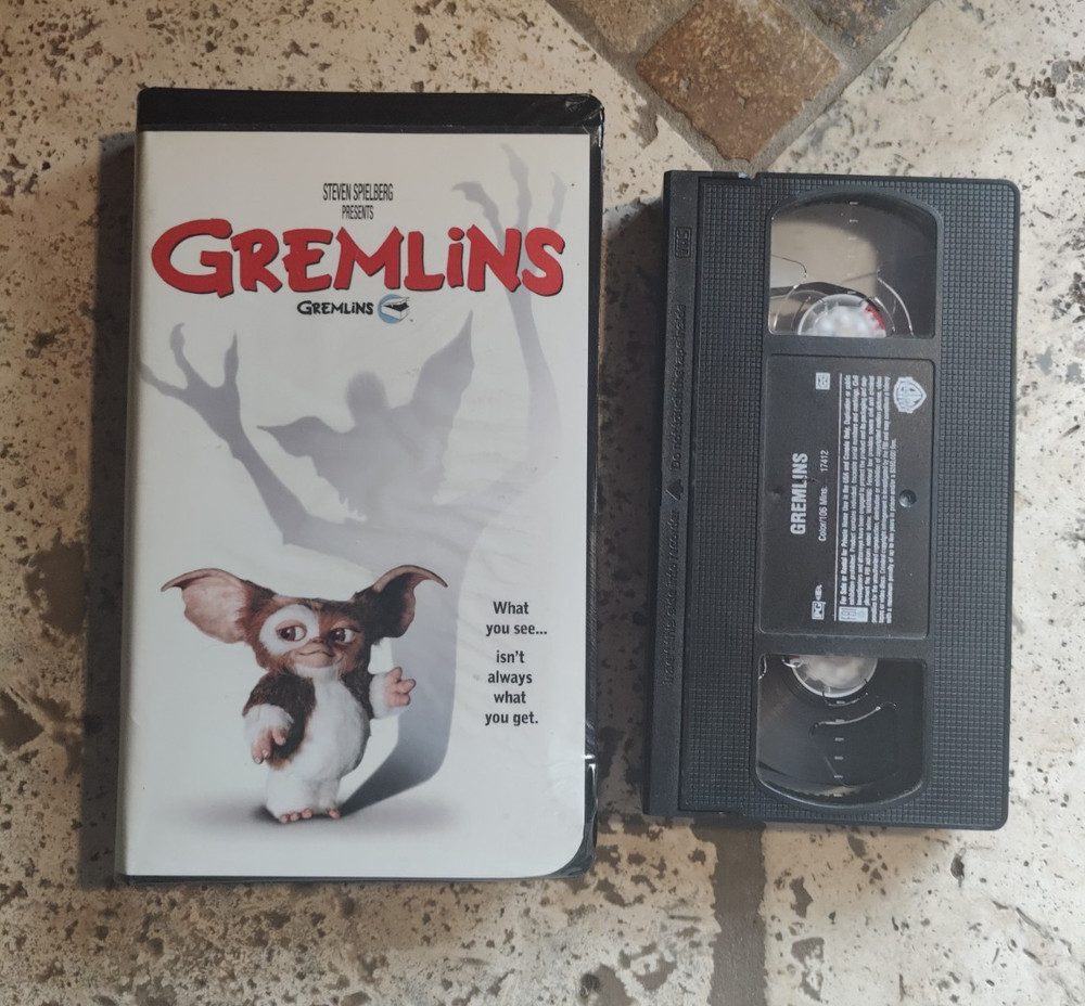 Gremlins Movie VHS Video Tape 80s Movie Vintage Clamshell Case
