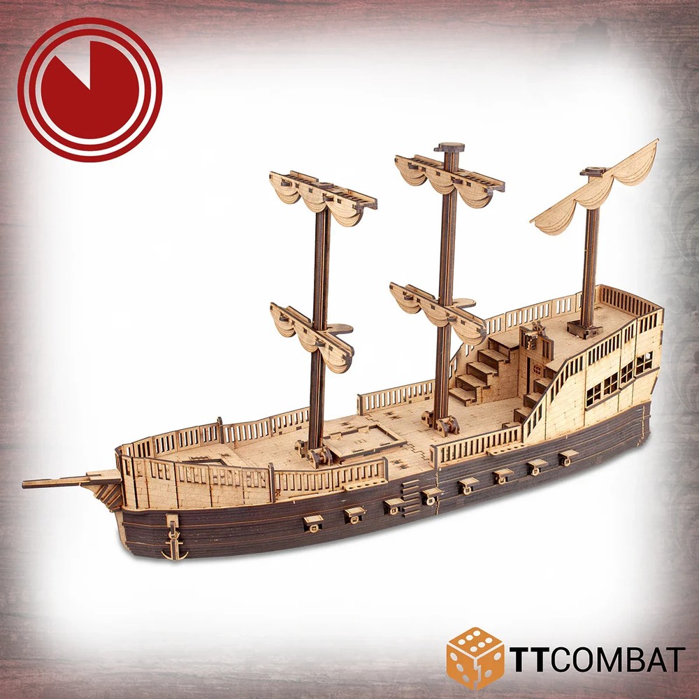 Carnevale: Guild Galleon - Large MDF Ship Centerpiece Terrain - SHIPS FROM FL