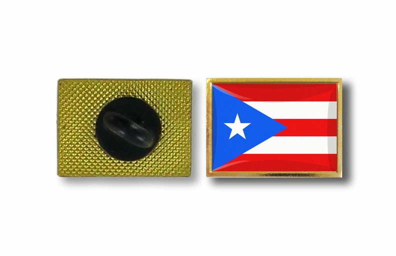 pins pin's flag national badge metal lapel backpack hat button vest puerto rico