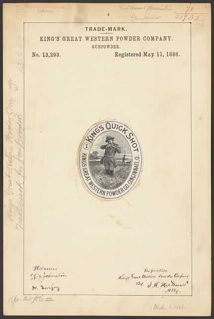 King's Great Western Powder Company for King's Quick Shot brand Gunpowder