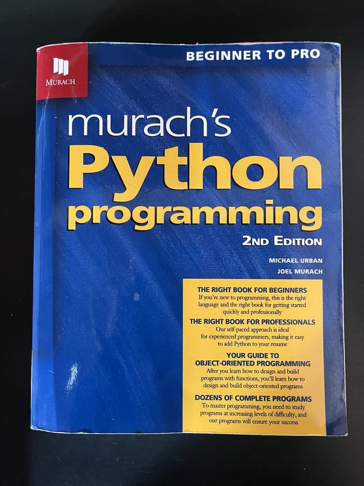 Murach Python Programming 2nd Edition Paperback Textbook by Urban & Murach