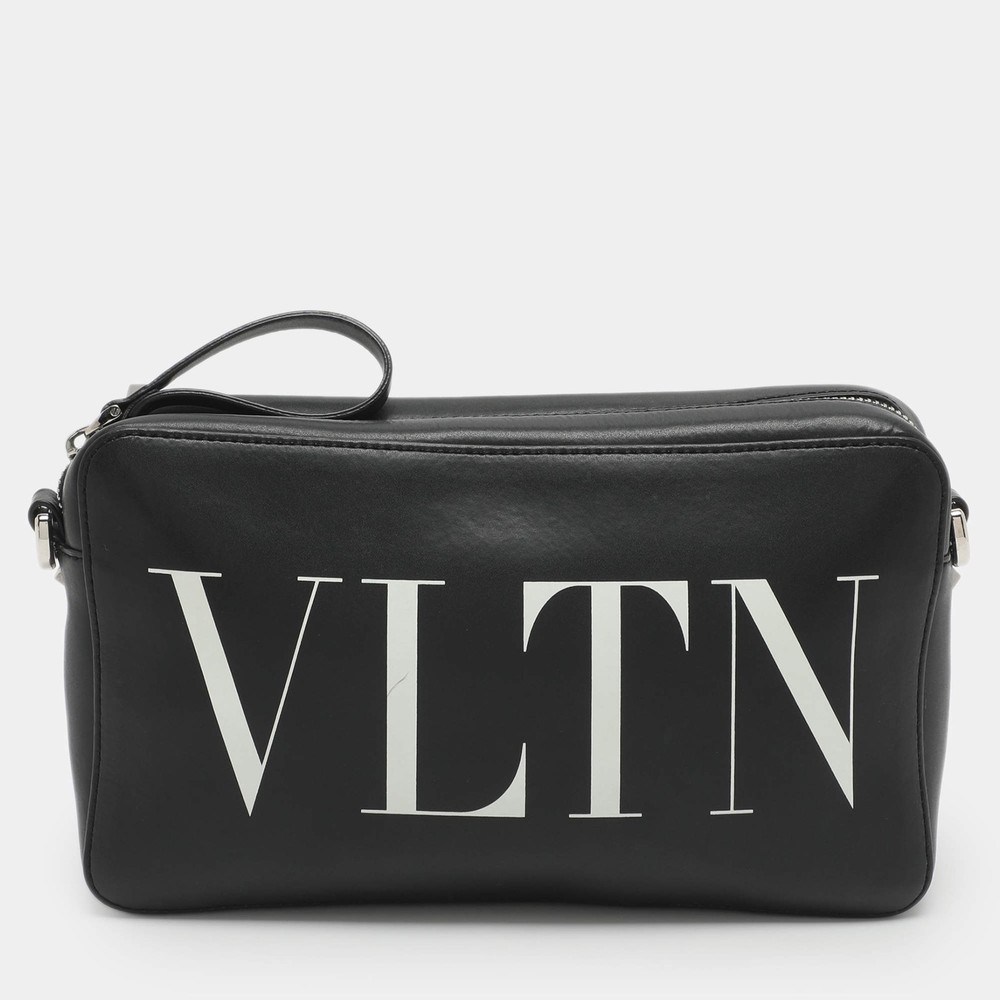 Valentino VLTN Black Leather Crossbody Bag