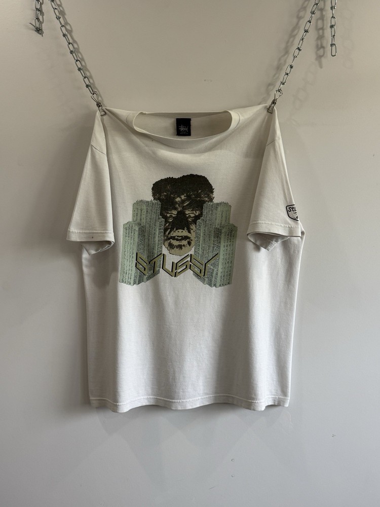 Rare Vintage 00s Stussy The Wolf Man Pop Art Shirt Size L Made In Usa Y2k 90s