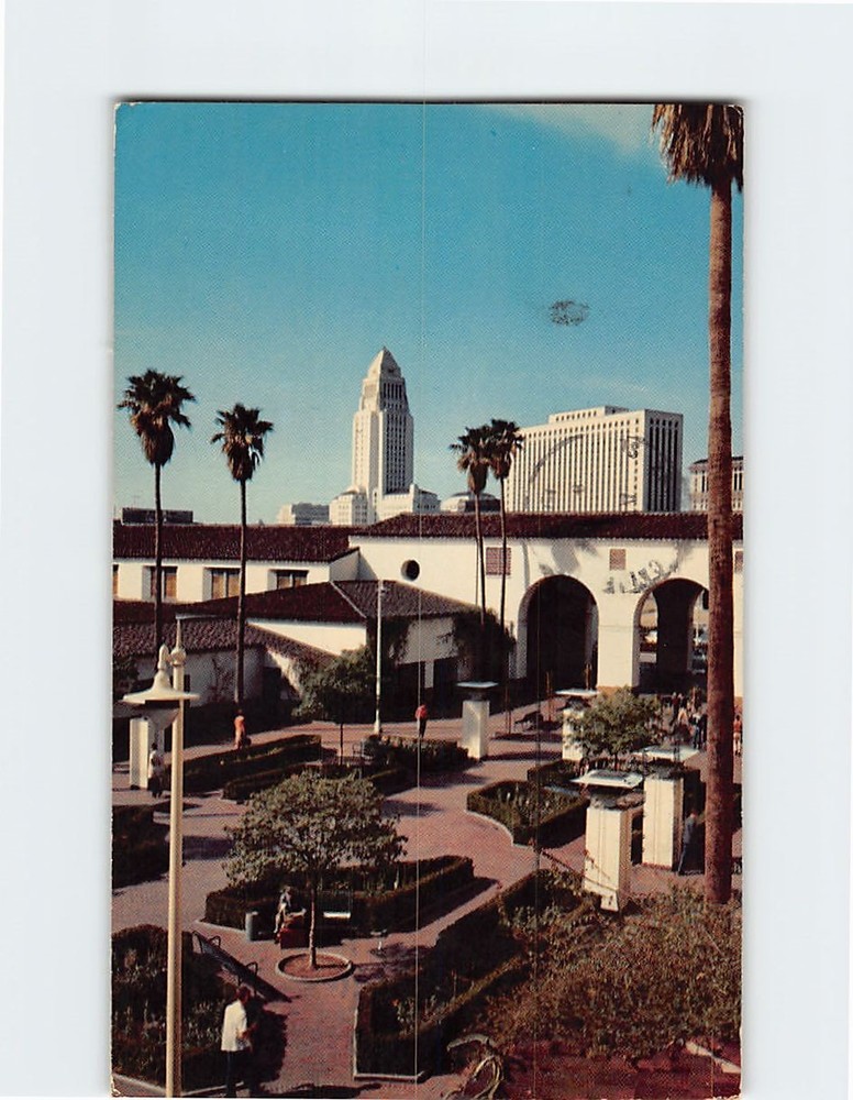 Postcard View of the patio at Union Station Passenger Terminal California USA
