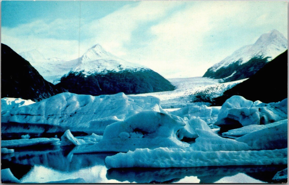 Alaska AK Seward Anchorage Portage Glacier Postcard Old Vintage Card View