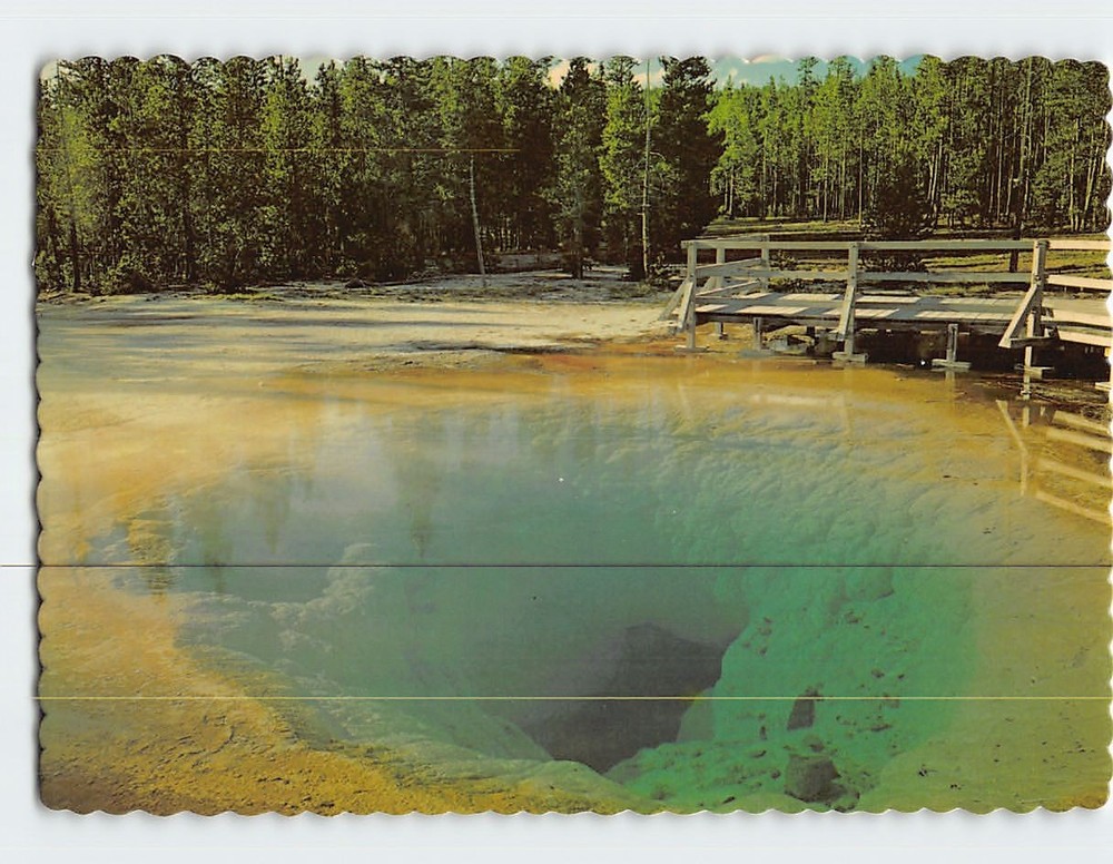 Postcard Morning Glory Pool Yellowstone National Park Wyoming USA