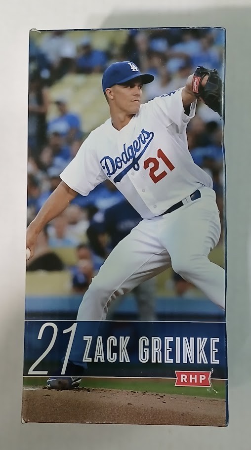 2014 Zack Greinke Bobble Head Los Angeles Dodgers NIB