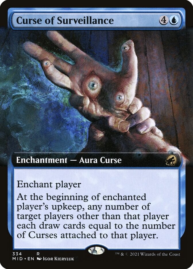 Curse of Surveillance Innistrad: Midnight Hunt Magic MTG Enchantment CARD (334)