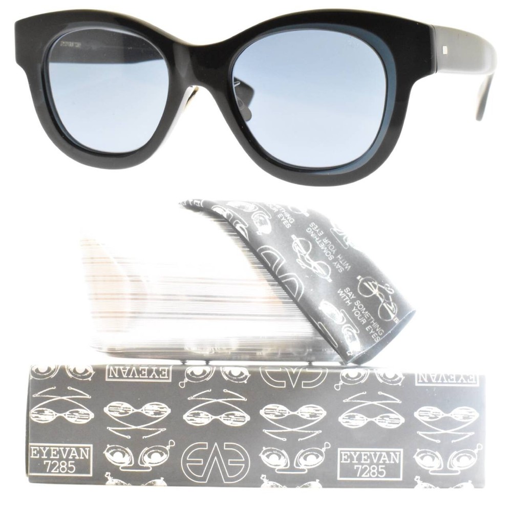 EYVAN 7285 778 129/706 Black Rectangle Full Rim Unisex Sunglasses Stylish Modern Design