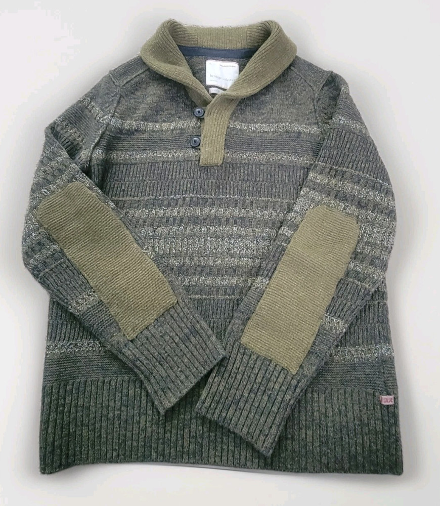 Banana Republic Heritage Collection Sweater Mens L Wool Blend Italian Yarn Shawl