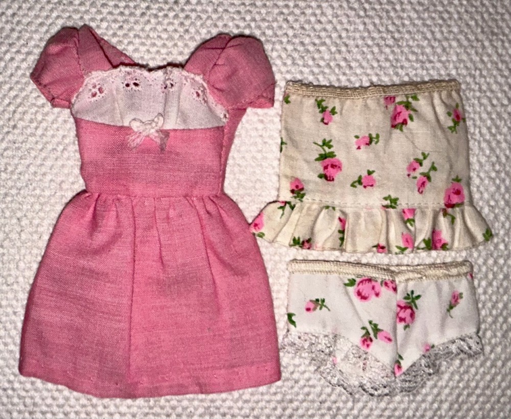 Vintage Barbie Francie Doll PINK 'n PRETTY Outfit w/Half Slip & Pants