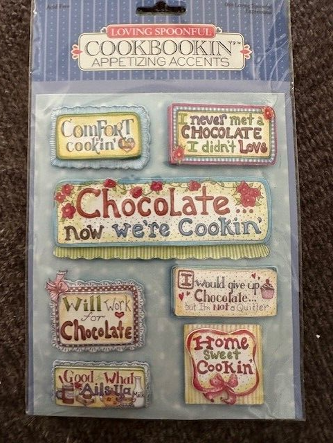 Appetizing Accents Acid-Free Scrapbook Stickers Set Cookbook Theme MIP TX  -image