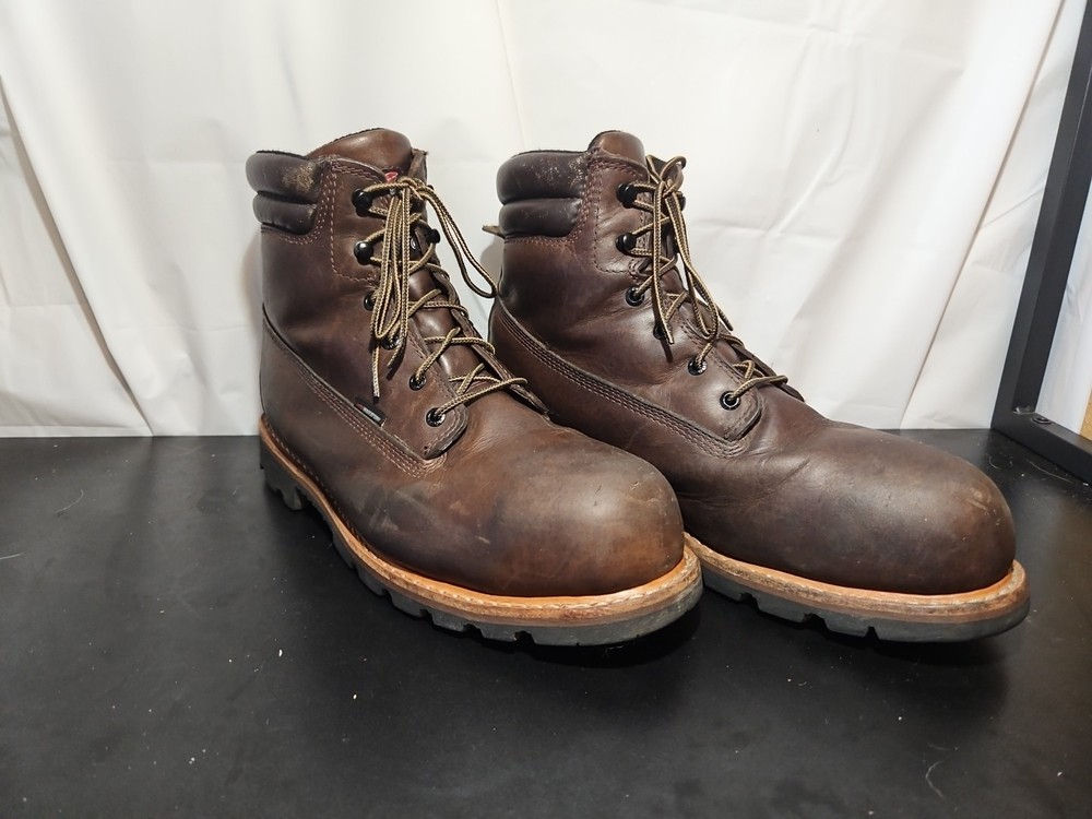 Red Wing ASTM F2413-11 Mens US 11.5 Work Boots Leather Steel Toe 3M Waterproof