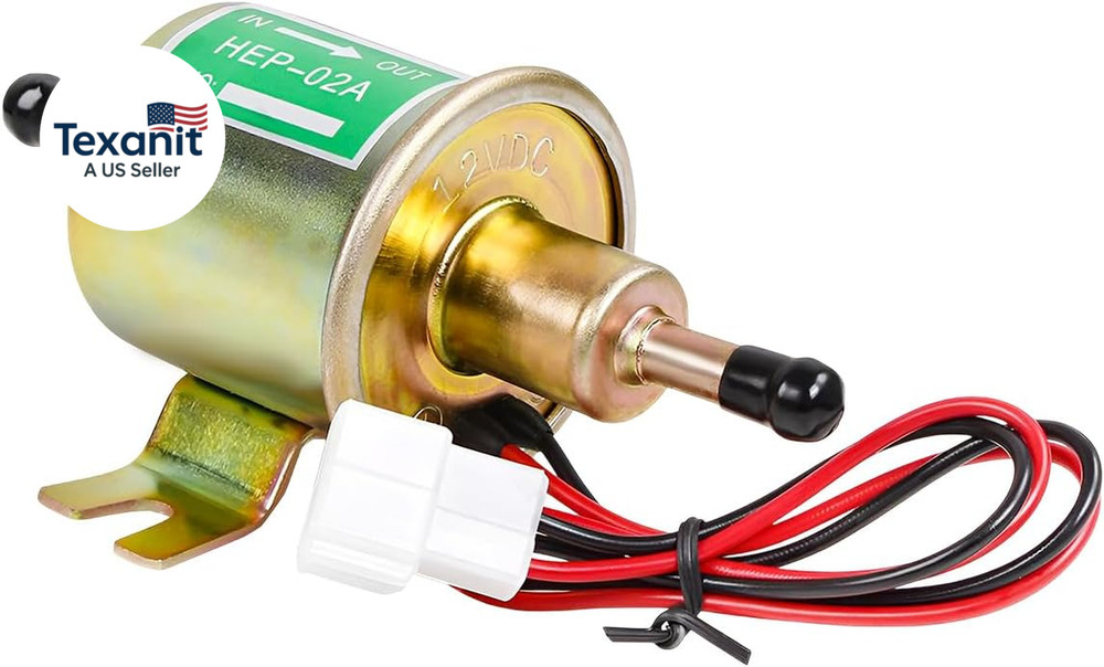 Electric Fuel Pump, HEP-02A 12V 3-6PSI Low Pressure Gas Diesel Fuel Pump, Univer