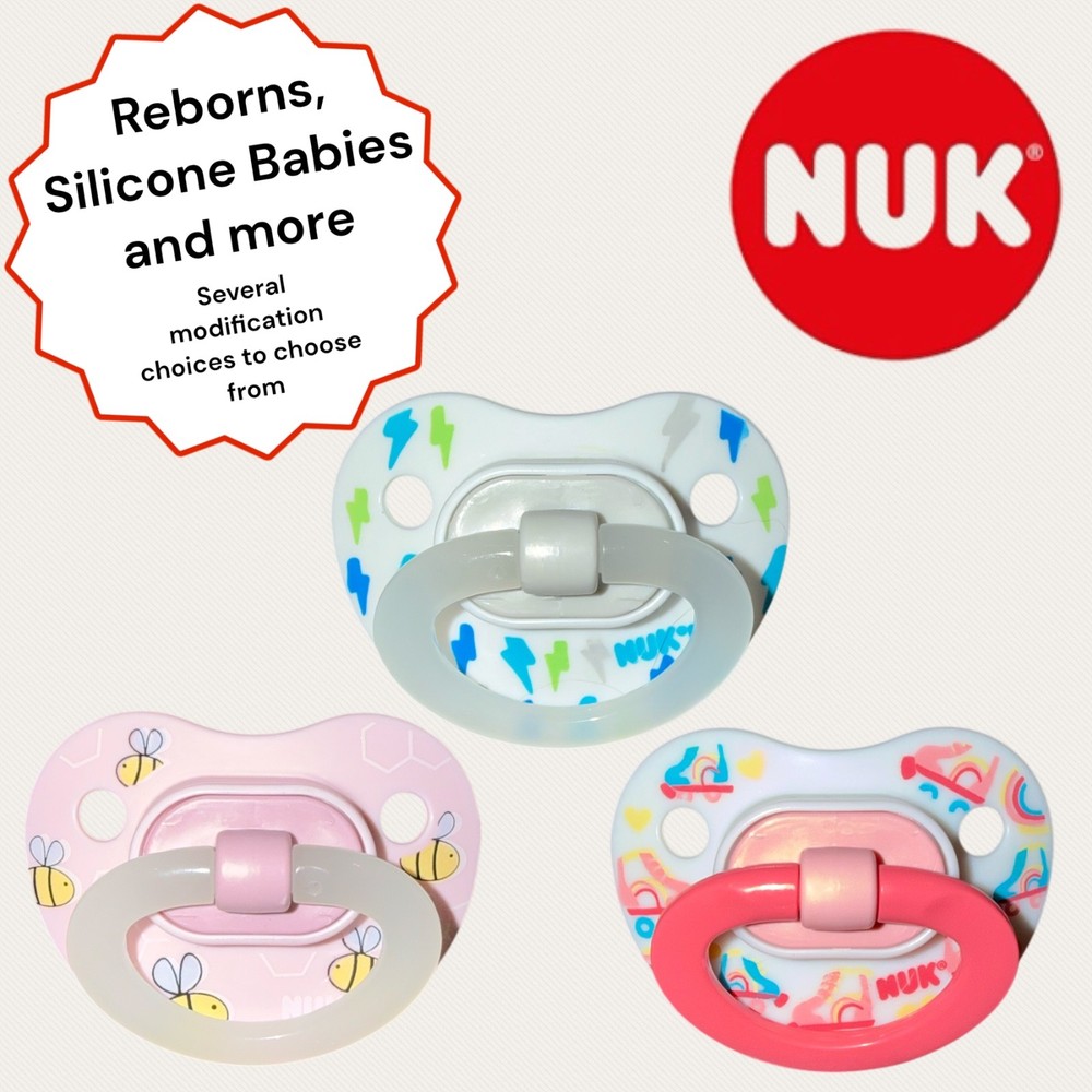NUK pacifier for reborn, silicone babies and more. choice of modi
