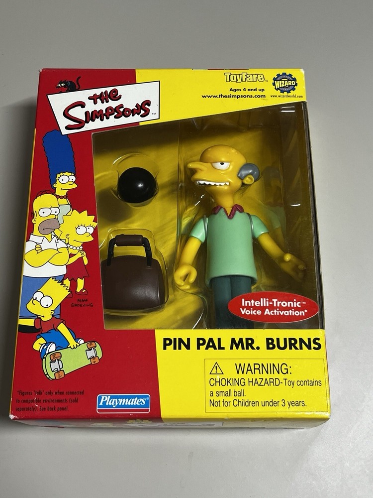 SIMPSONS PIN PAL MR BURNSWORLD OF SPRINGFIELD TOYFAREWIZARD EXCLUSIVE FIGURE