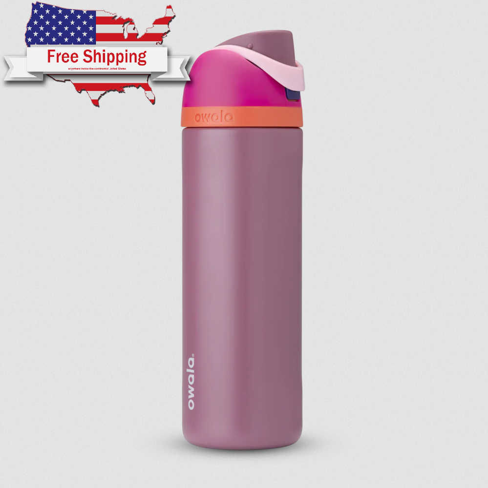 Owala FreeSip Stainless Steel Insulated Water Bottle, 24oz, Crown Jewel.