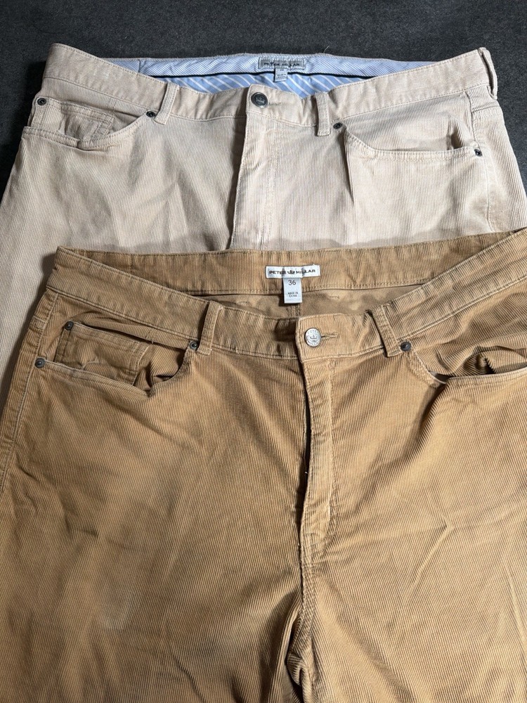 peter millar nanoluxe corduroy 2 Pair pants Lot 36 X 34