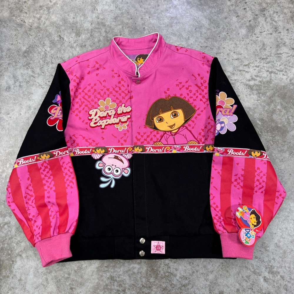 JH Design Dora the explorer jacket Adult small Nascar racing Vintage Deadstock
