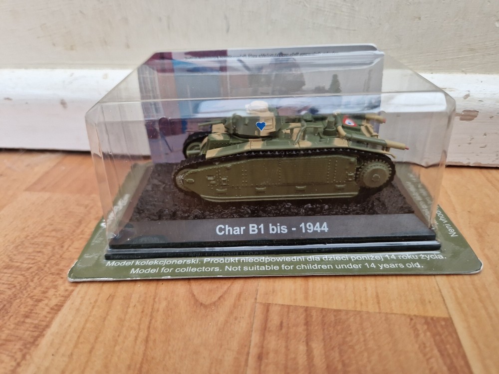 ATLAS AMERCOM 1/72 1944 CHAR B1 BIS WW2 DIECAST MODEL MILITARY TANK