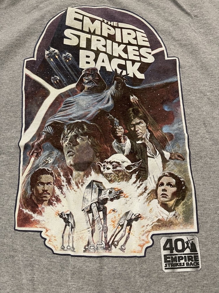 Star Wars The Empire Strikes Back Grey T Shirt Size XL