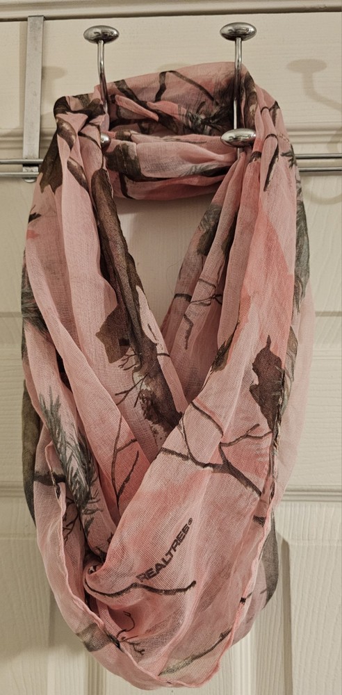 Pink and Green Realtree Camo Infinity Scarf for Women  