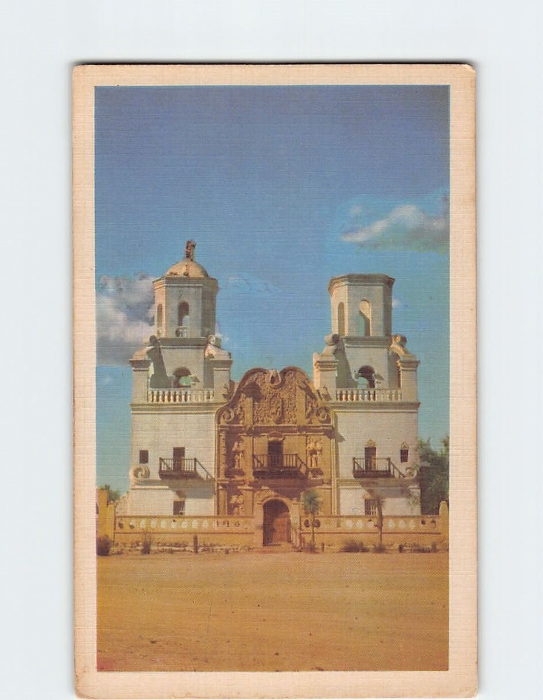 Postcard Mission San Xavier Del Bac Tucson Arizona USA