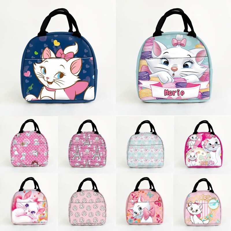 Marie Cat Keep Warm Lunch Bag The Aristocats Pattern Handbag Thermal Bag Picnic