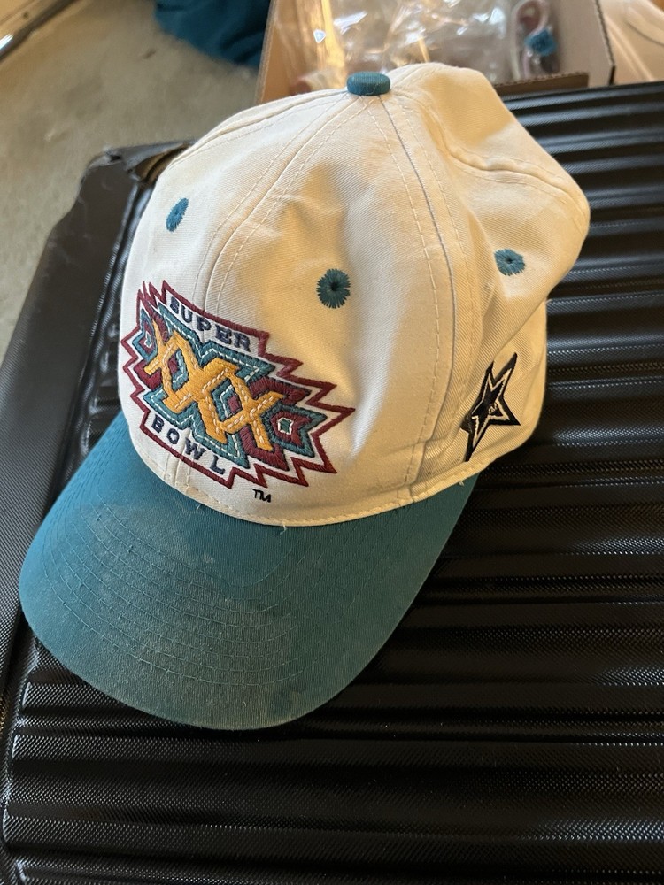 Vintage 1996 Super Bowl XXX Strapback Hat Cowboys vs Steelers NFL Cap
