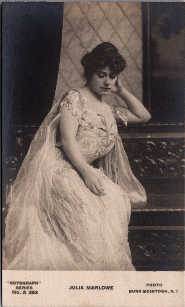 Julia Marlowe Actress Rotograph Series Burr McIntosh NYC RPPC Postcard c.1905