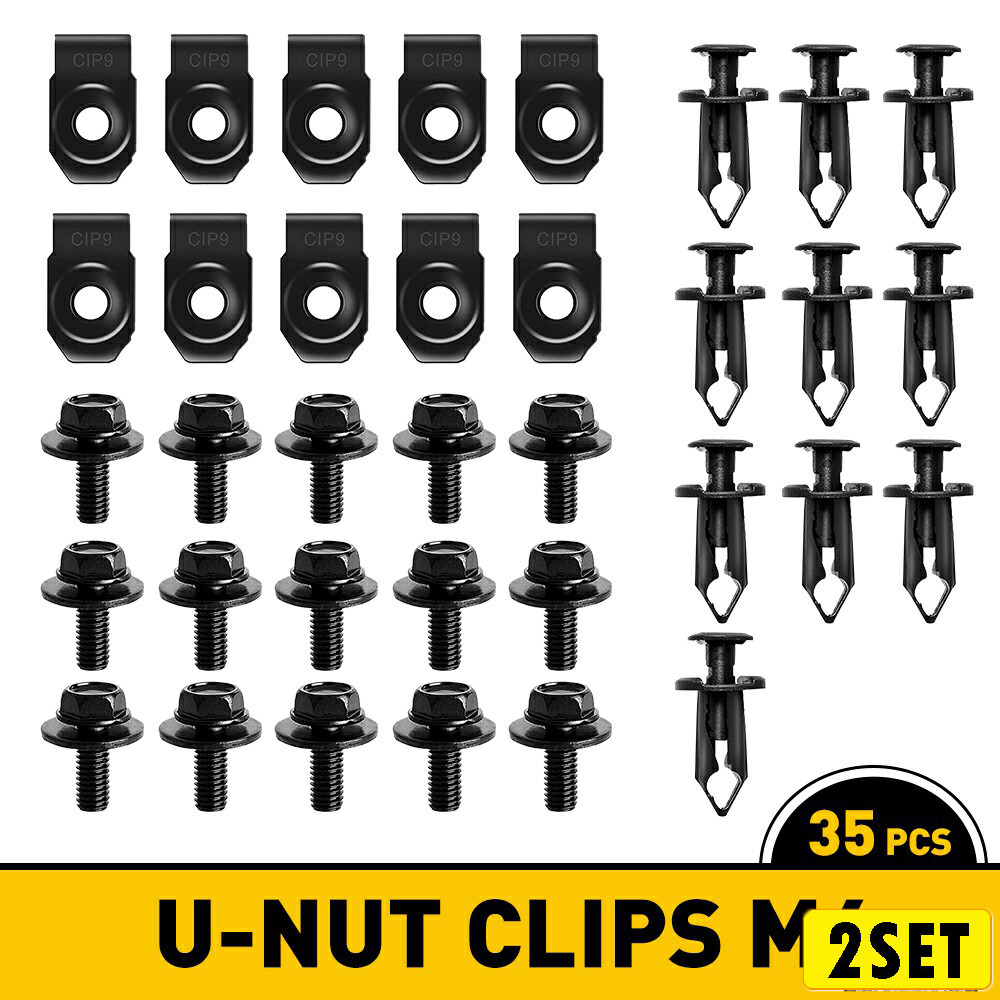 2Set For Honda Body Bolts&U-nut Clips Engine Cover Undertray Splash Shield Guard