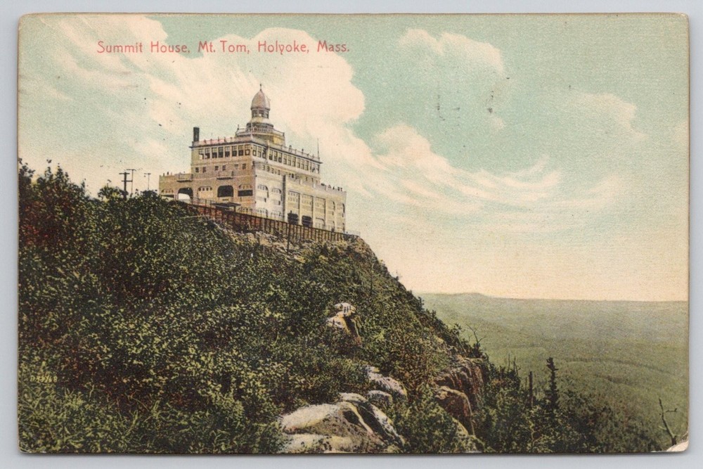 Summit House Mt. Tom Holyoke Mass. 1907 Postcard - Scott Photo C Germany