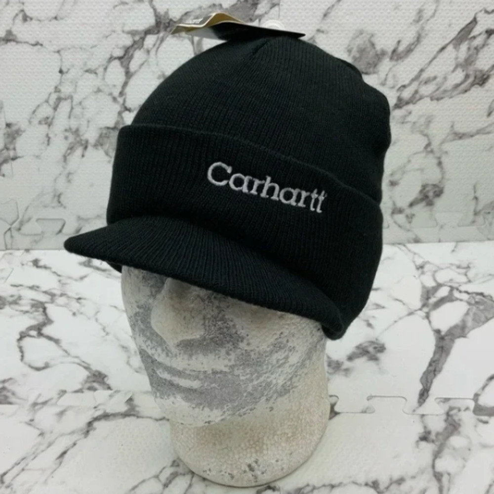 Men's Carhartt Black & Grey Brim Casual Beanie New With Tags  