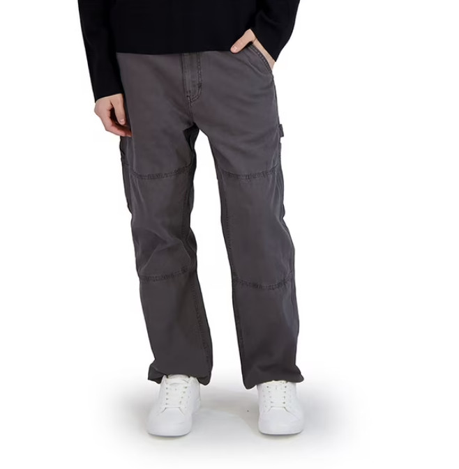 Pants Charcoal Carpenter Canvas Stright Leg Men's L 36 X 30 By Aero MSRP 59.95