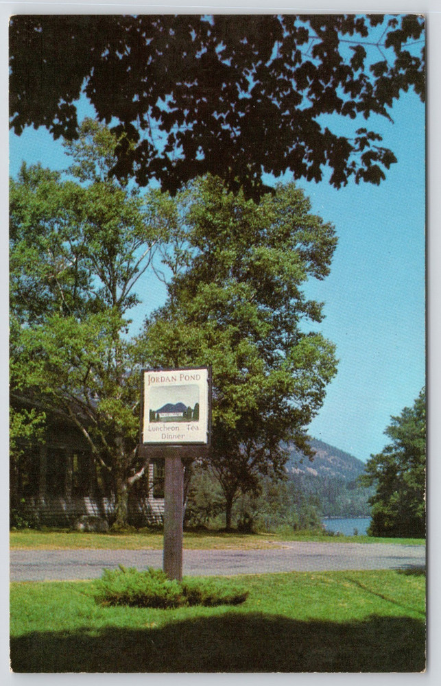 Postcard Jordon Pond House Acadia National Park Mt Desert Island Maine ME-image