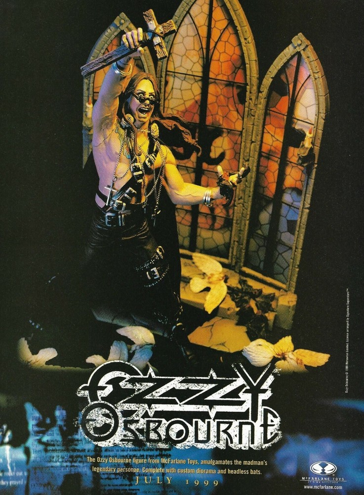 Ozzy Osbourne 1999 McFarlane Toys original advertisement 8 x 11 ad print