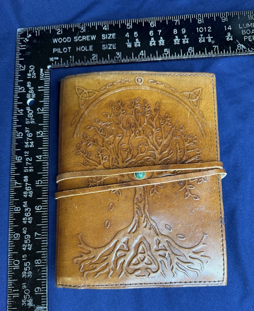Handmade Leather Tree of Life Journal Refillable 7x5