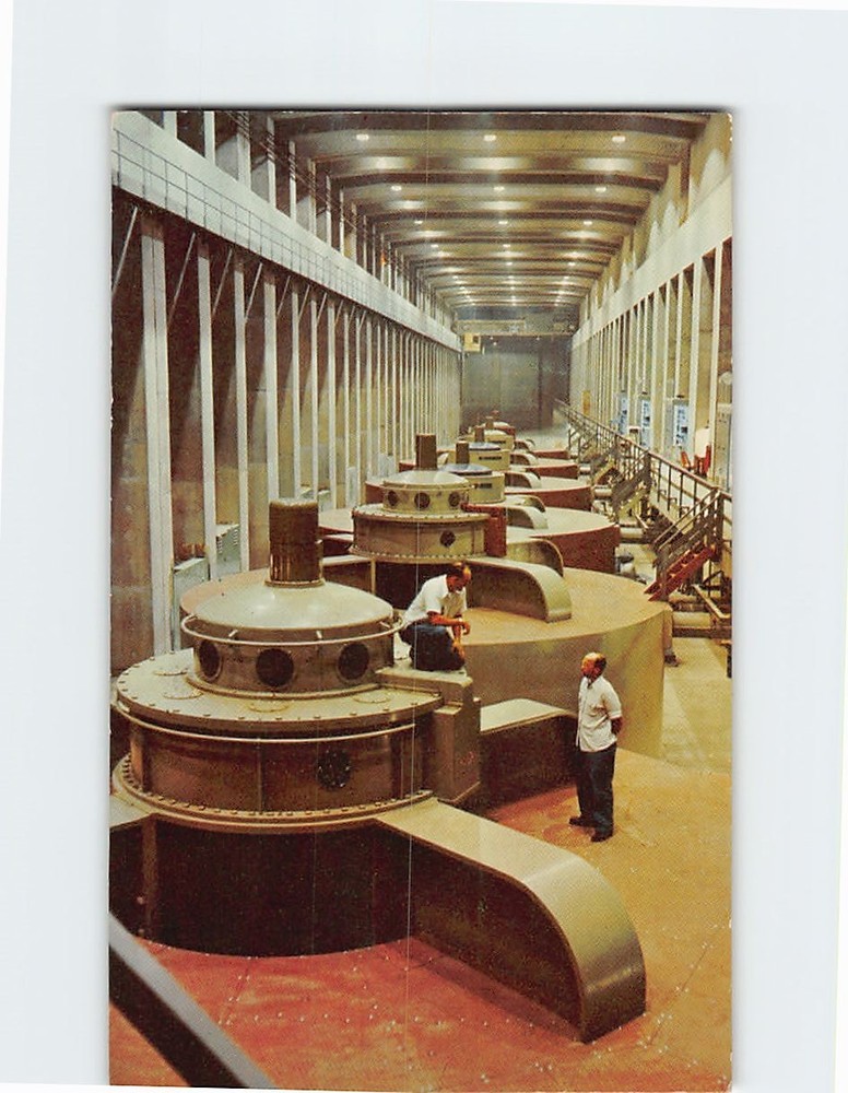 Postcard Water Pumps in Grand Coulee Dam Washington USA