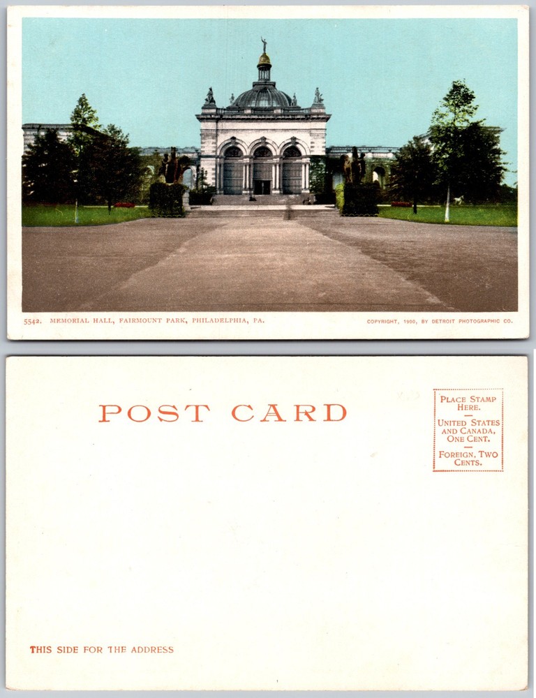 Memorial Hall Fairmount Park Philadelphia PA Postcard