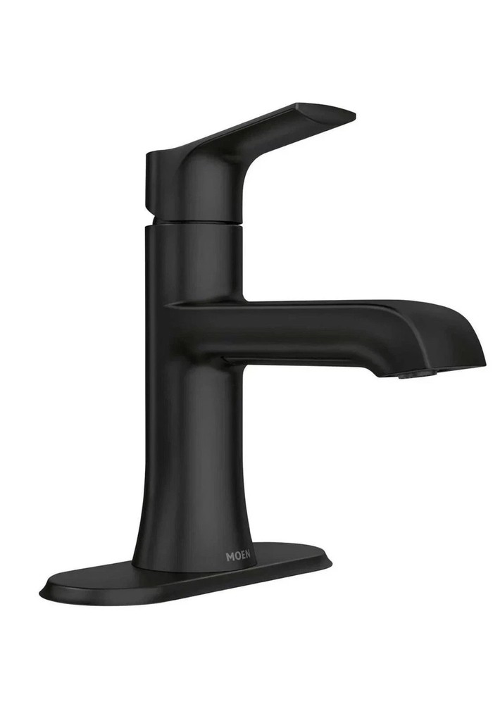 Moen Liso 84540 Bathroom Sink Faucet - Single Hole - Matte Black
