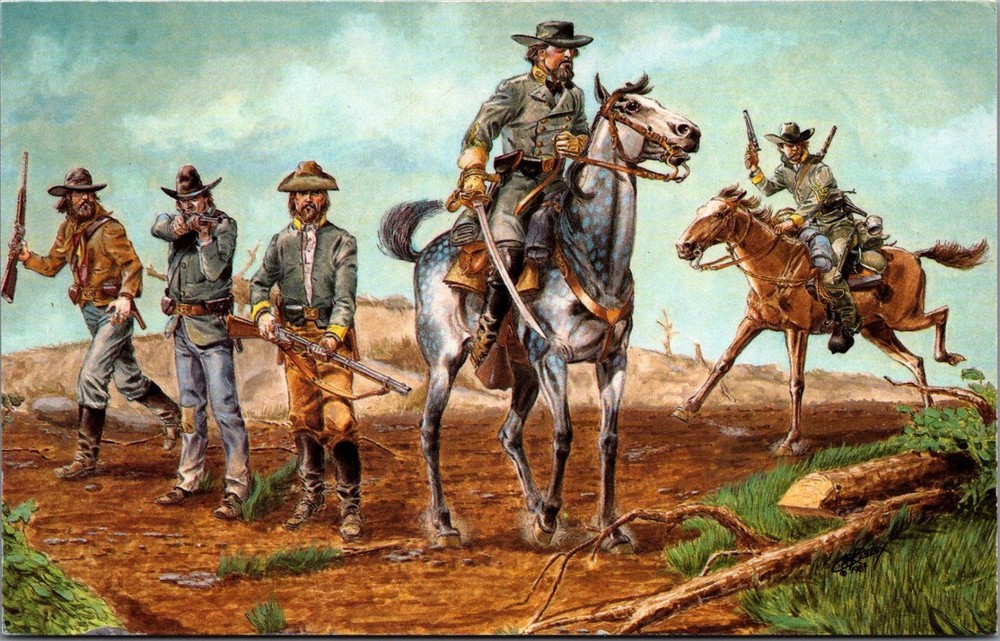 General Nathan Bedford Forrest Confederate Cavalry Civil War Postcard 1984