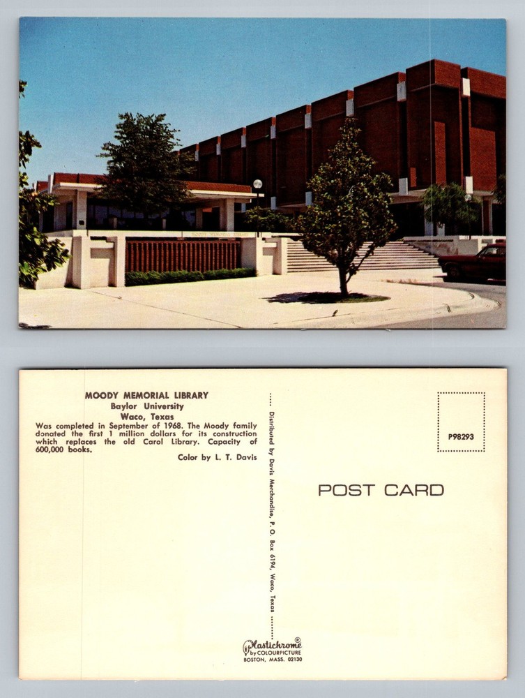 Waco, TX-Texas, Baylor University Moody Memorial Library Vintage Postcard
