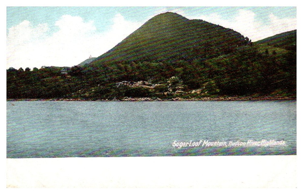 c1905 Sugarloaf Mountain Across Hudson River Highlands New York Vintage Postcard
