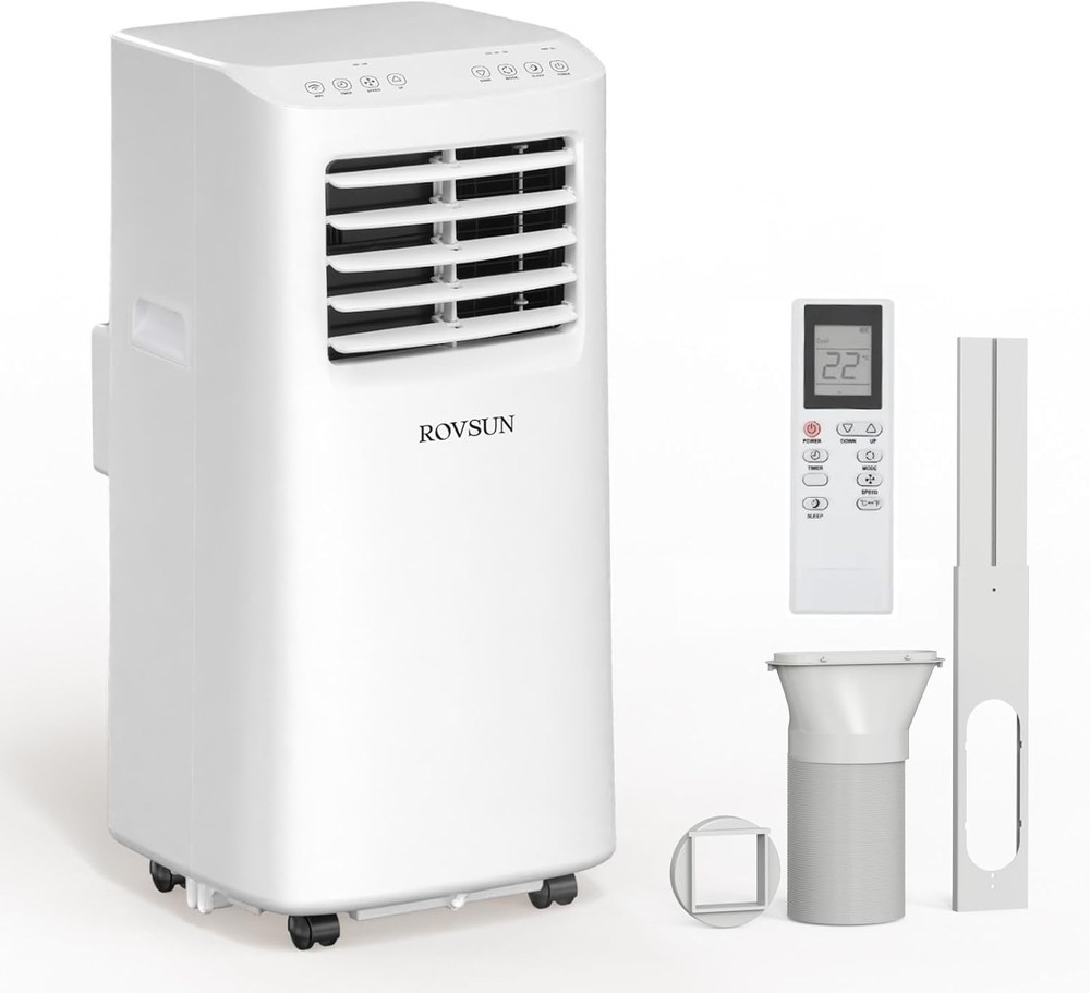 8000 BTU 3-in-1 Portable Air Conditioner AC Dehumidifier Fan w/ Wi-Fi and Remote